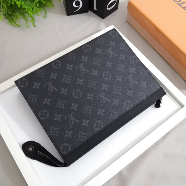 Luxury Black Monogram Clutch – Timeless Elegance by Louis Vuitton - Image 3